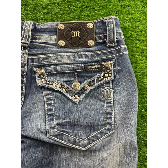 Miss Me Distressed Blue Boot Cut Jeans - Picture 5 of 13